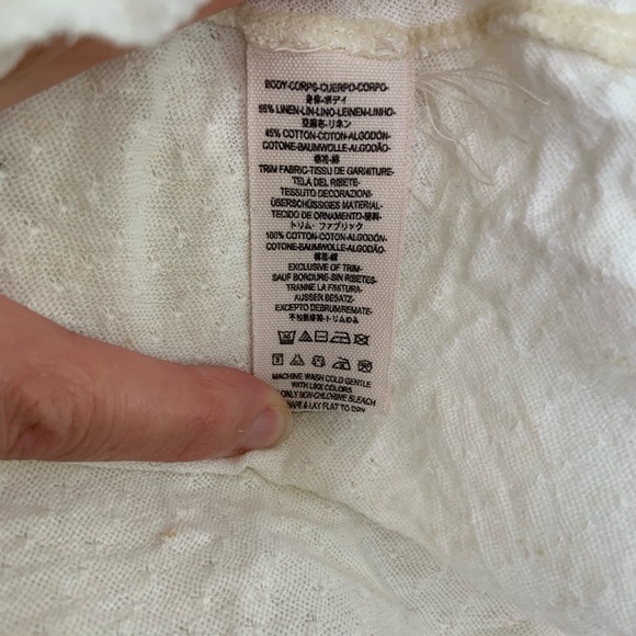 Free People White Tank Top With Criss Cross Detail - Picture 6 of 8